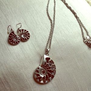 Seashell silver set